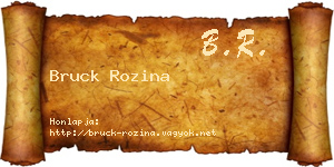 Bruck Rozina névjegykártya